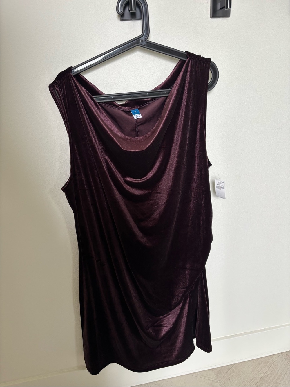 NWT Old Navy Velvet Ruched Mini Dress - Boxwood Purple